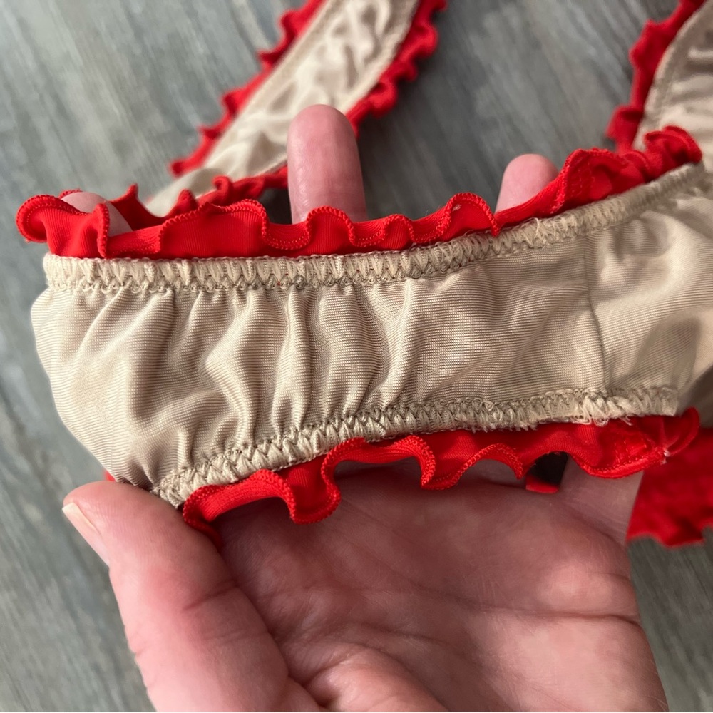 Shade & Shore Red Ruffle Bikini Bottom - Picture 4 of 4